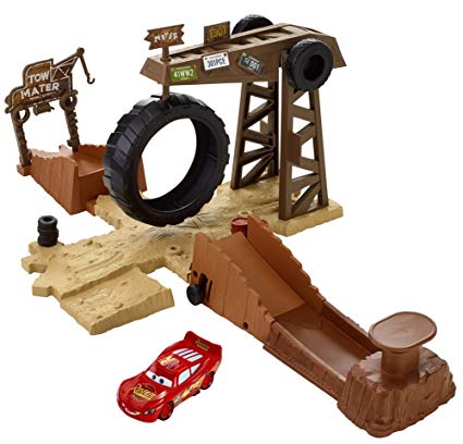  Disney Pixar Cars Smokey's Tractor Challenge Playset 